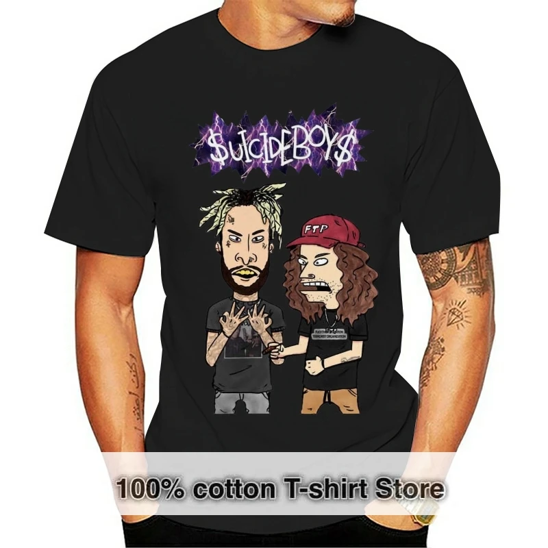 Футболка мужская с парнями из «Suicideboys», хлопковая тенниска в стиле хип-хоп/рэп, крутая майка с надписью «$ uicideboy $»
Футболка мужская с парнями из «Suicideboys», хлопковая тенниска в стиле хип-хоп/рэп, крутая майка с надписью «$ uicideboy $»