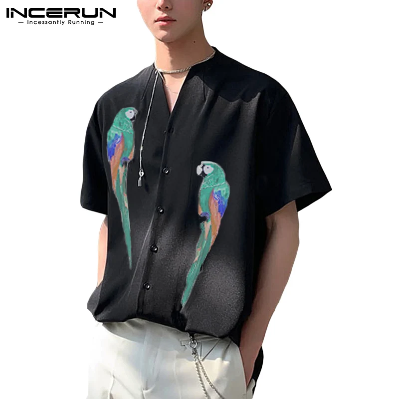 INCERUN 2021 Men Shirt Printed Streetwear Summer V Neck Short Sleeve Breathable Casual Men Clothing Button Leisure Camisas S-5XL
INCERUN 2021 Men Shirt Printed Streetwear Summer V Neck Short Sleeve Breathable Casual Men Clothing Button Leisure Camisas S-5XL