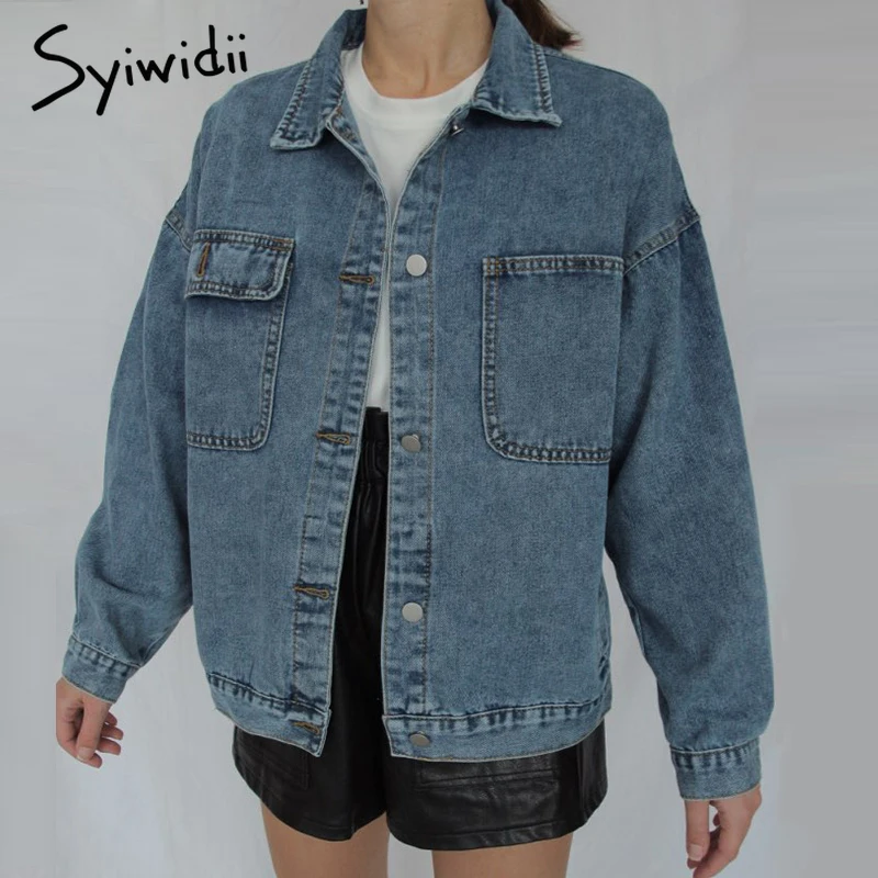 Syiwidii Jean Jacket Women Clothes Oversized Jeans Denim Coat Korean Coats Spring Fall 2021 New Jackets for Women Solid Casual
Syiwidii Jean Jacket Women Clothes Oversized Jeans Denim Coat Korean Coats Spring Fall 2021 New Jackets for Women Solid Casual