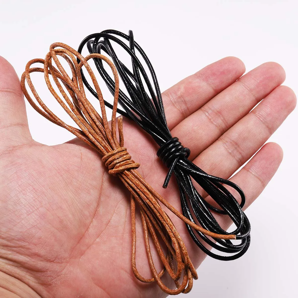 5yards 1.5mm Genuine Cow Leather Round Cord String Necklace Rope For Jewelry Making DIY Bracelet Retro Crafts Findings | Дом и сад