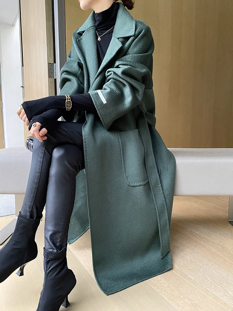 High end water double-sided cashmere coat medium long wool cloth lace loose tweed coat
High end water double-sided cashmere coat medium long wool cloth lace loose tweed coat