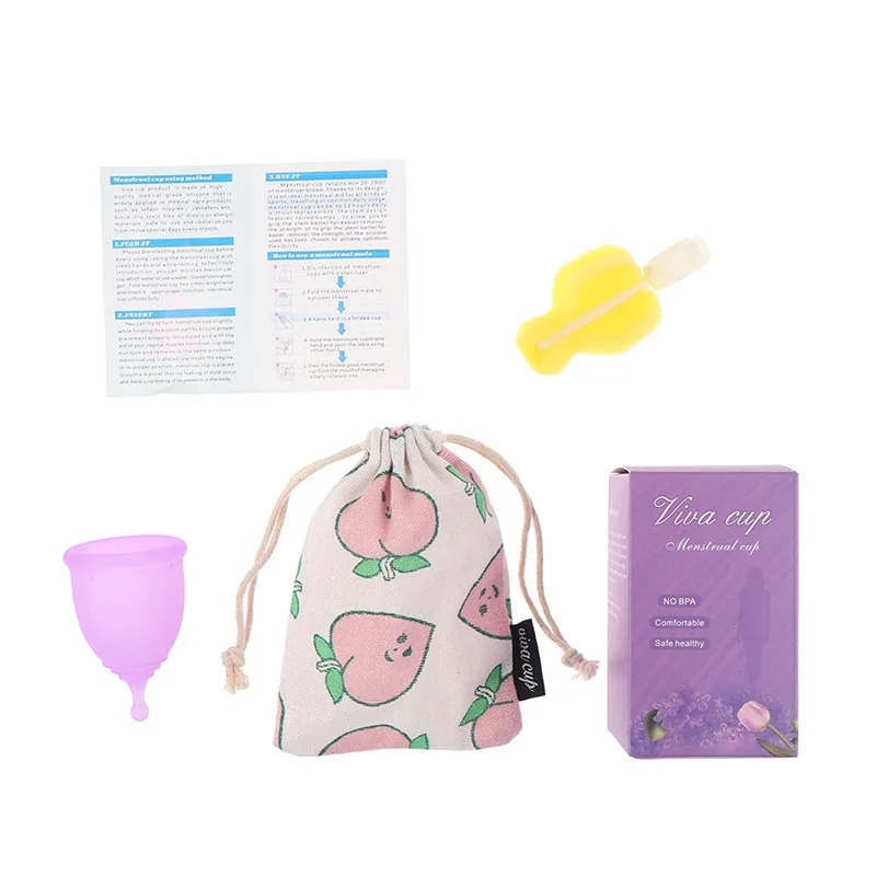 4PCS/Set Silicone Menstrual Cup Feminine Hygiene Menstrual Period Reusable Vaginal Cups With Cleaning Brush Bag Manual
4PCS/Set Silicone Menstrual Cup Feminine Hygiene Menstrual Period Reusable Vaginal Cups With Cleaning Brush Bag Manual