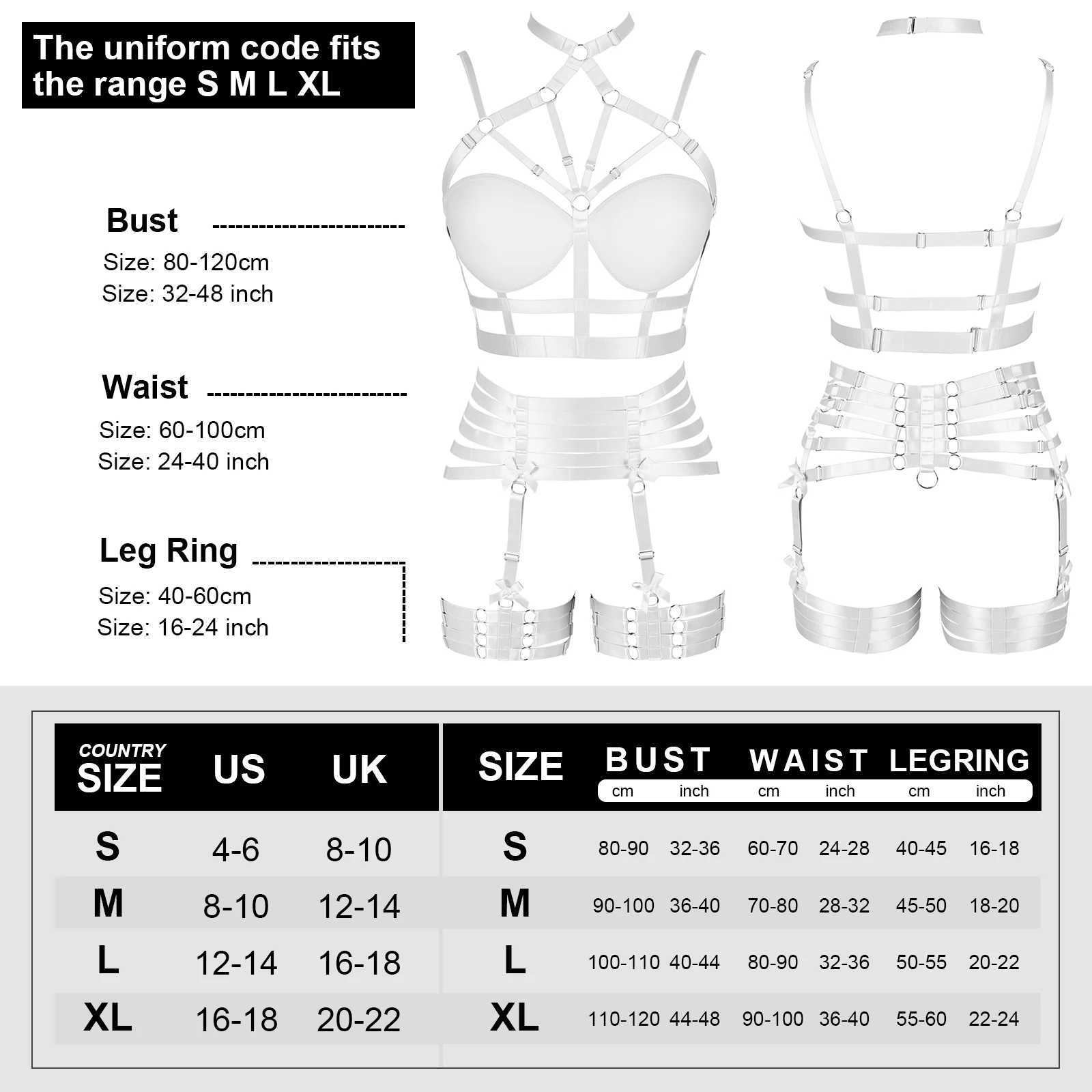 Holographic Original Design Harness Women Tops Cage Bra Adjust Waist Leg Suspender Gothic Style Clothes Festival Rave Dance Wear
Holographic Original Design Harness Women Tops Cage Bra Adjust Waist Leg Suspender Gothic Style Clothes Festival Rave Dance Wear