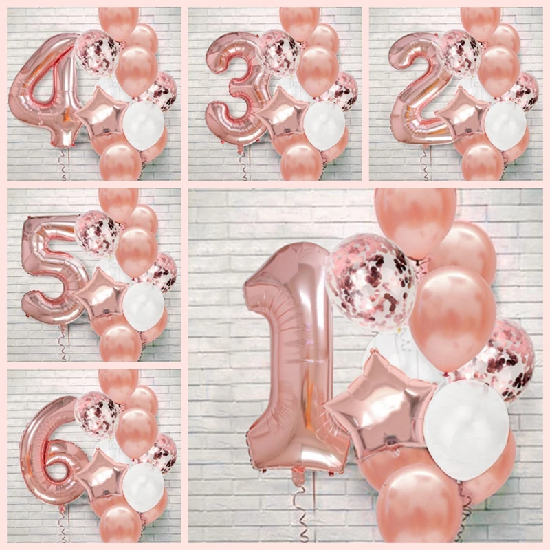 12pcs Number Foil Rose Gold Latex Balloons Happy Birthday Party Decoration Kids First Baby Girl 1st 1 2 3 4 5 6 7 8 9 Years Old
12pcs Number Foil Rose Gold Latex Balloons Happy Birthday Party Decoration Kids First Baby Girl 1st 1 2 3 4 5 6 7 8 9 Years Old