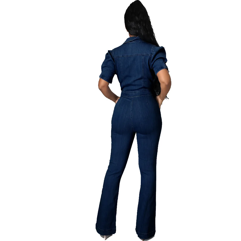 2021 Autumn Women Fashion New Street Casual Style Jumpsuits Short Sleeve Lapel Zipper Pure Color Denim Jumpsuits Long Pants
2021 Autumn Women Fashion New Street Casual Style Jumpsuits Short Sleeve Lapel Zipper Pure Color Denim Jumpsuits Long Pants