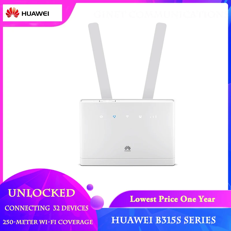 Unlocked Huawei B315s Series Router B315s-22 B315s-607 B315s-608 LTE CPE 4G USB Mobile Wifi Router 4xLAN With Free 2pcs Antenna
Unlocked Huawei B315s Series Router B315s-22 B315s-607 B315s-608 LTE CPE 4G USB Mobile Wifi Router 4xLAN With Free 2pcs Antenna