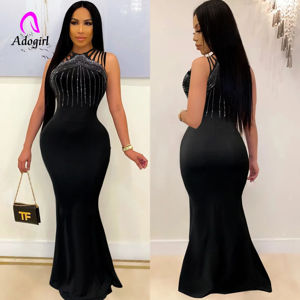 Rhinestone Slim Long Sleeve Nightclub Black Dress Sleeveless Crystal Slim-Fit Sheath Bodycon Clubwear Plus Size Vestidos
Rhinestone Slim Long Sleeve Nightclub Black Dress Sleeveless Crystal Slim-Fit Sheath Bodycon Clubwear Plus Size Vestidos
