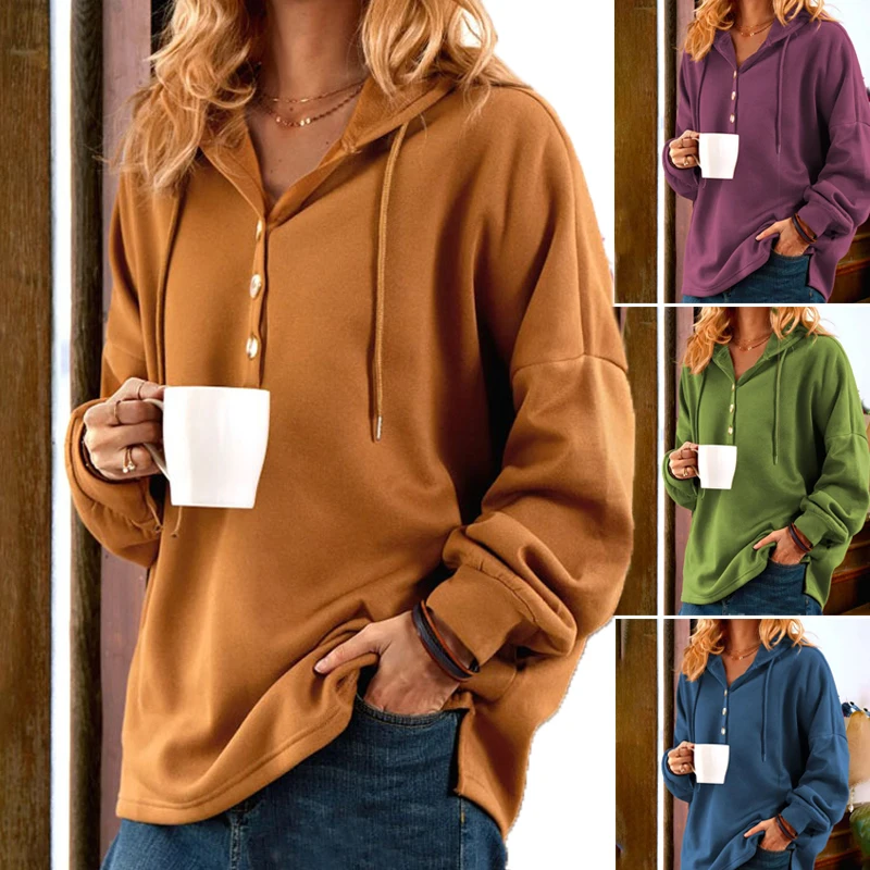 2022 Autumn Fall Women's Casual Fleece Pullover Drawstring Loose Long Sleeve Thin Pile Hoodie Winter Vintage STops
2022 Autumn Fall Women's Casual Fleece Pullover Drawstring Loose Long Sleeve Thin Pile Hoodie Winter Vintage STops