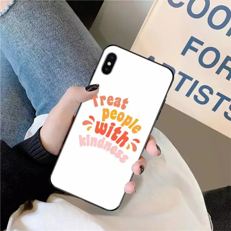 treat people with kindness Phone Case for iPhone 11 12 pro XS MAX 8 7 6 6S Plus X 5S SE 2020 XR mini
treat people with kindness Phone Case for iPhone 11 12 pro XS MAX 8 7 6 6S Plus X 5S SE 2020 XR mini
