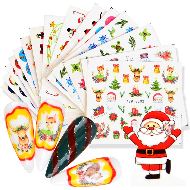 Nail Stickers Decal Christmas Styles Snowflakes Nail Decoration DIY New Year Designs Watermark Decals Tool
Nail Stickers Decal Christmas Styles Snowflakes Nail Decoration DIY New Year Designs Watermark Decals Tool