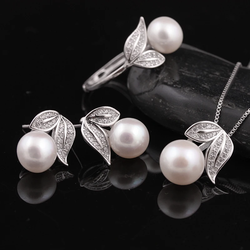 MeiBaPJ 100% real 925 sterling silver jewelry natural freshwater pearl leaf jewelry set for women
MeiBaPJ 100% real 925 sterling silver jewelry natural freshwater pearl leaf jewelry set for women