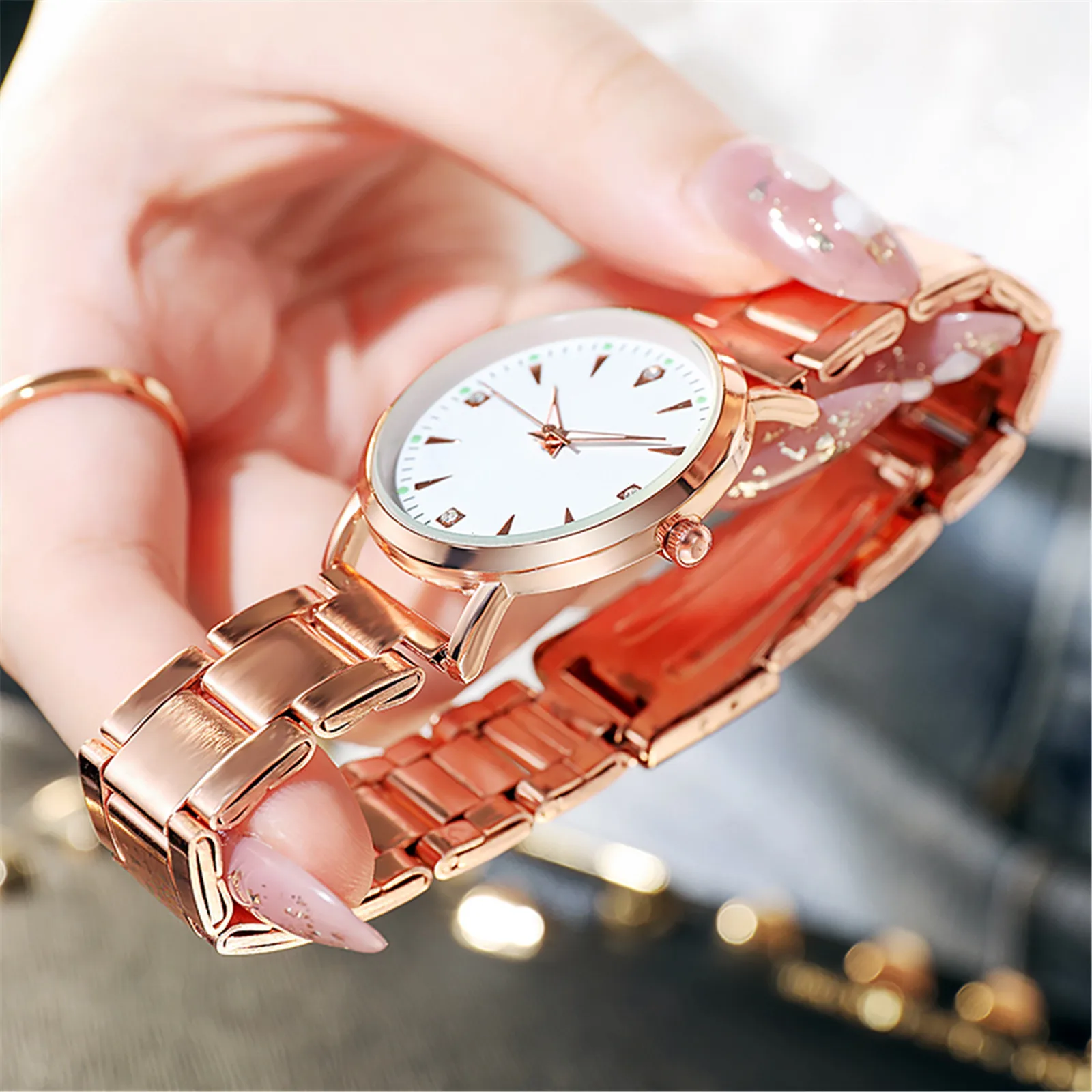 Luxury Women Rhinestone Quartz Watch Stainless Steel Dial Casual Bracelet Watch Waterproof Luminous Hands Business Wristwatches 
Luxury Women Rhinestone Quartz Watch Stainless Steel Dial Casual Bracelet Watch Waterproof Luminous Hands Business Wristwatches