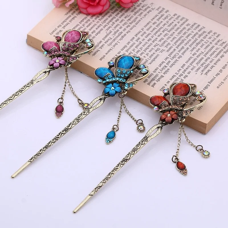 6 Color Hair Sticks Cubic Oxidized Hao Stone Hair Sticks Ms. Elegant Ms. Hairpin Fashion Hairpin Hair Accessories Headdress
6 Color Hair Sticks Cubic Oxidized Hao Stone Hair Sticks Ms. Elegant Ms. Hairpin Fashion Hairpin Hair Accessories Headdress