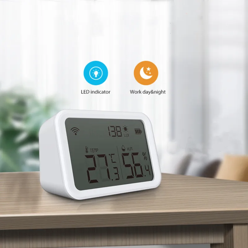 Homehold Tuya Zigbee Indoor Temperature&Humidity Sensor Smart LCD Electronic Digital Alarm System Devices LCD Smart Hygrometer
Homehold Tuya Zigbee Indoor Temperature&Humidity Sensor Smart LCD Electronic Digital Alarm System Devices LCD Smart Hygrometer