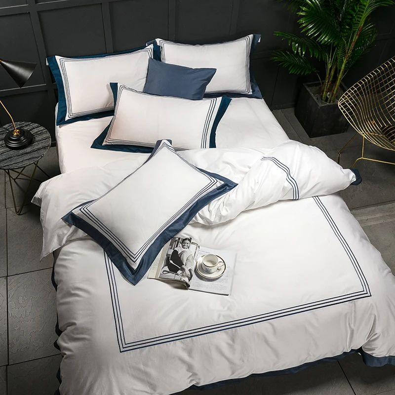 5-Star Hotel White Luxury 100% Egyptian Cotton Bedding Sets Full Queen King Size Duvet Cover Bed/Flat Fitted Sheet set 6pcs
5-Star Hotel White Luxury 100% Egyptian Cotton Bedding Sets Full Queen King Size Duvet Cover Bed/Flat Fitted Sheet set 6pcs