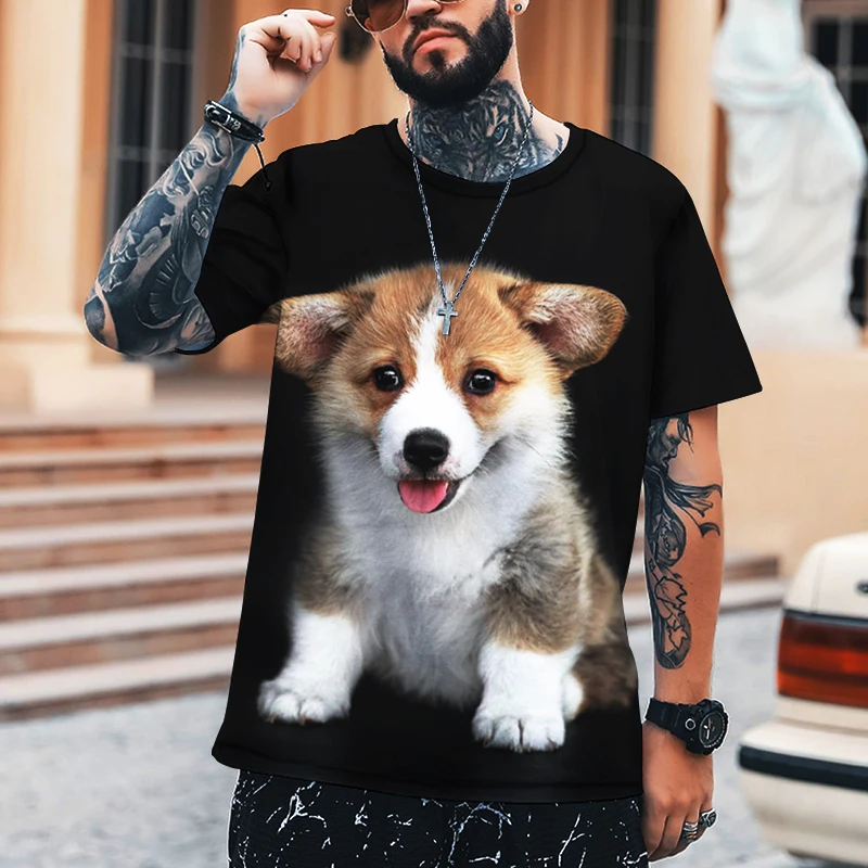 Cute animal dog print street Harajuku clothing men's and women's T-shirt fashion trend interesting shirt summer new oversized
Cute animal dog print street Harajuku clothing men's and women's T-shirt fashion trend interesting shirt summer new oversized