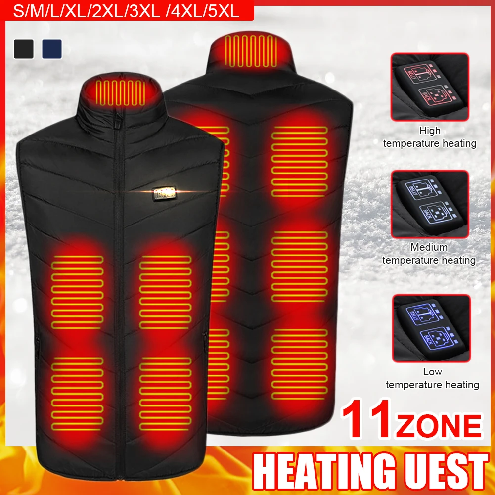 11 Heated Vest Sleeveless Jacket Intelligent 3 Setting USB Electric Heating Thermal Warm Clothe Winter Heated Vest Plussize
11 Heated Vest Sleeveless Jacket Intelligent 3 Setting USB Electric Heating Thermal Warm Clothe Winter Heated Vest Plussize