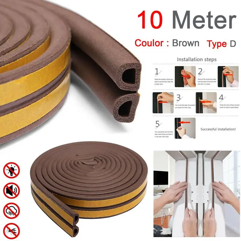 10/5 M Self Adhesive EPDM Foam Rubber Type Doors Tape For Windows Seal Strip Soundproofing Collision Avoidance Rubber Seal Strip
10/5 M Self Adhesive EPDM Foam Rubber Type Doors Tape For Windows Seal Strip Soundproofing Collision Avoidance Rubber Seal Strip