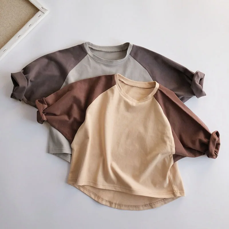 New 1-6Yrs Spring Autumn Baby Boys Girls T-shirt Children's Baby Boys Girls Long Sleeve Pure Color T-shirt Tops
New 1-6Yrs Spring Autumn Baby Boys Girls T-shirt Children's Baby Boys Girls Long Sleeve Pure Color T-shirt Tops