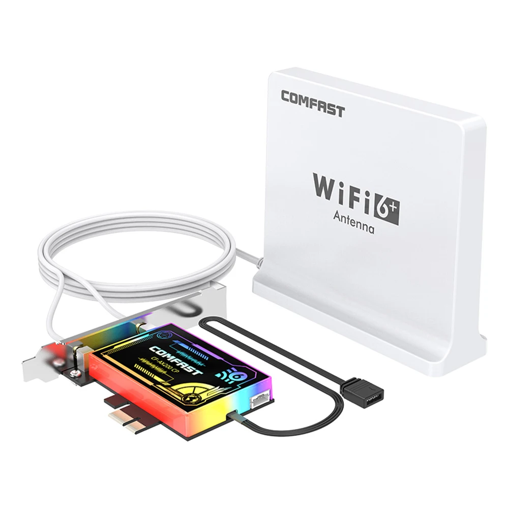 COMFAST WiFi PCI-E Network Card Wireless 5.1 Bluetooth Adapter Receiver Module for Intel AX200 Dual Band 2400Mbps
COMFAST WiFi PCI-E Network Card Wireless 5.1 Bluetooth Adapter Receiver Module for Intel AX200 Dual Band 2400Mbps
