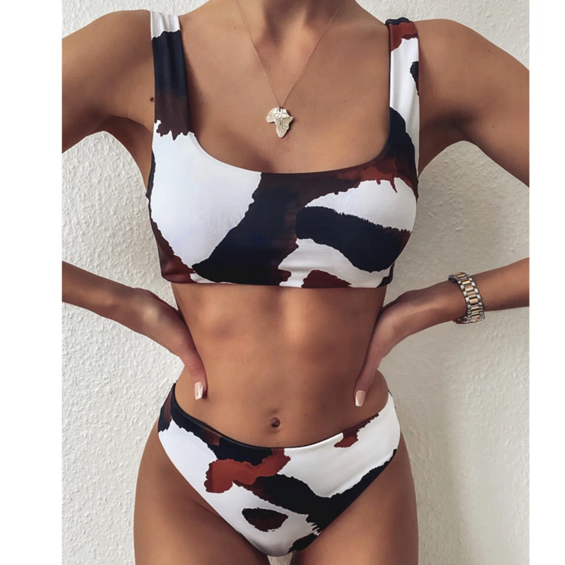 Sexy Bikini 2021 New Cow Print Swimsuit Women Two Pieces Push Up Biquini Brazilian Swimming Suit for Women Beach Swimwear 
Sexy Bikini 2021 New Cow Print Swimsuit Women Two Pieces Push Up Biquini Brazilian Swimming Suit for Women Beach Swimwear