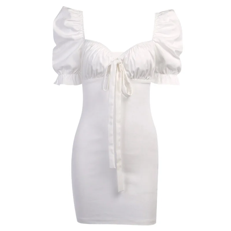 2021 new solid color slim sexy dress women 1 French breast cup puffy sleeve skirt dresses women
2021 new solid color slim sexy dress women 1 French breast cup puffy sleeve skirt dresses women