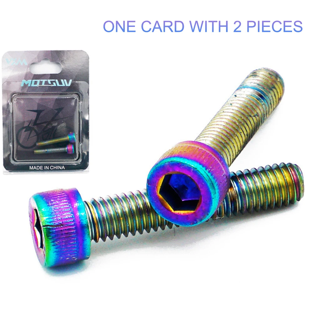 2pcs M6 Bicycle Headset Bolts 30mm Colorful Stem Bolts Titanium Road Bike Stem Top Cap Screws Fixing MTB Cycling Fastening Bolts
2pcs M6 Bicycle Headset Bolts 30mm Colorful Stem Bolts Titanium Road Bike Stem Top Cap Screws Fixing MTB Cycling Fastening Bolts