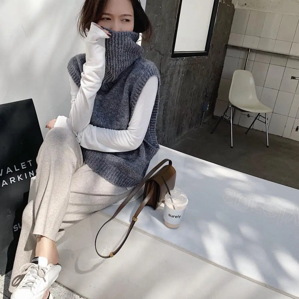 2020 winter new turtleneck sweater vest women's warm wool sweater oversized solid color knitted casual cashmere top Hot sale
2020 winter new turtleneck sweater vest women's warm wool sweater oversized solid color knitted casual cashmere top Hot sale