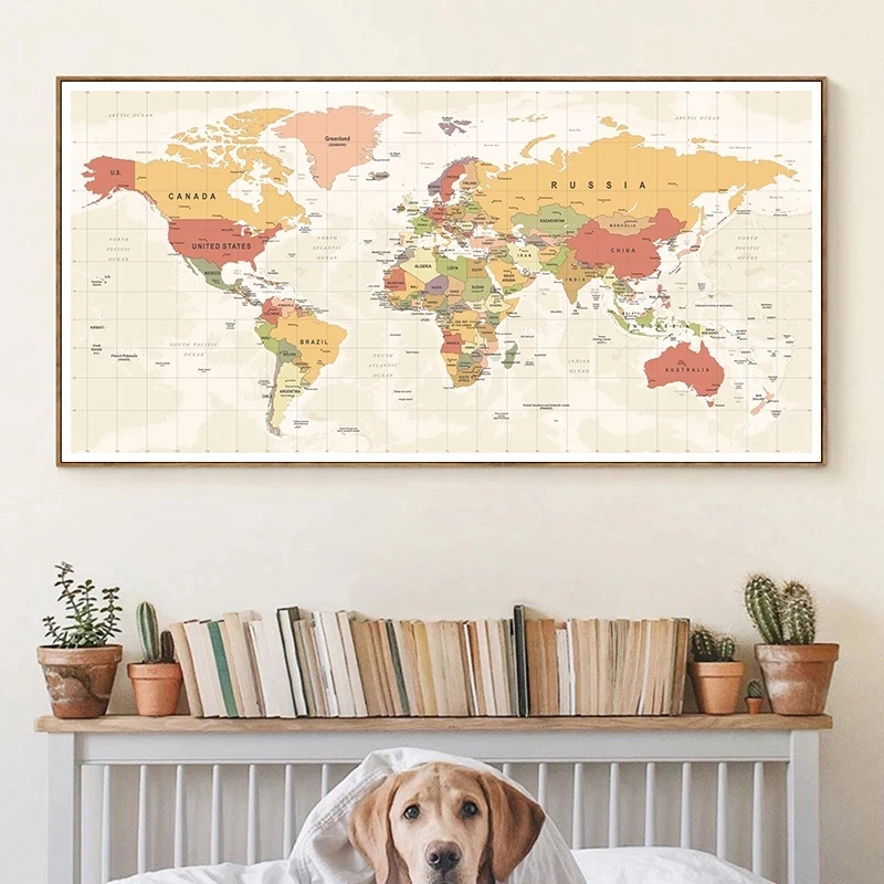 World Map Art Decoration Wall Pictures Modern Posters and Print Canvas Paintings As Home Living Room Decoration Frameless
World Map Art Decoration Wall Pictures Modern Posters and Print Canvas Paintings As Home Living Room Decoration Frameless