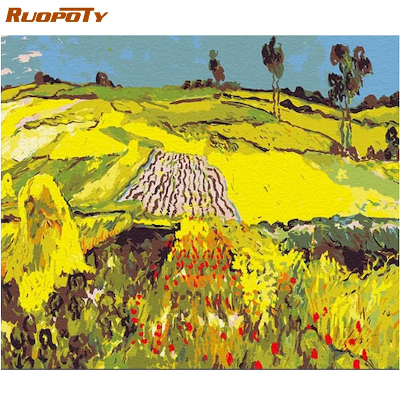 RUOPOTY oil painting on canvas handmade Wheat field Digital Painting Gift DIY Paint By Number kits Coloring Numbers Home Decor
RUOPOTY oil painting on canvas handmade Wheat field Digital Painting Gift DIY Paint By Number kits Coloring Numbers Home Decor