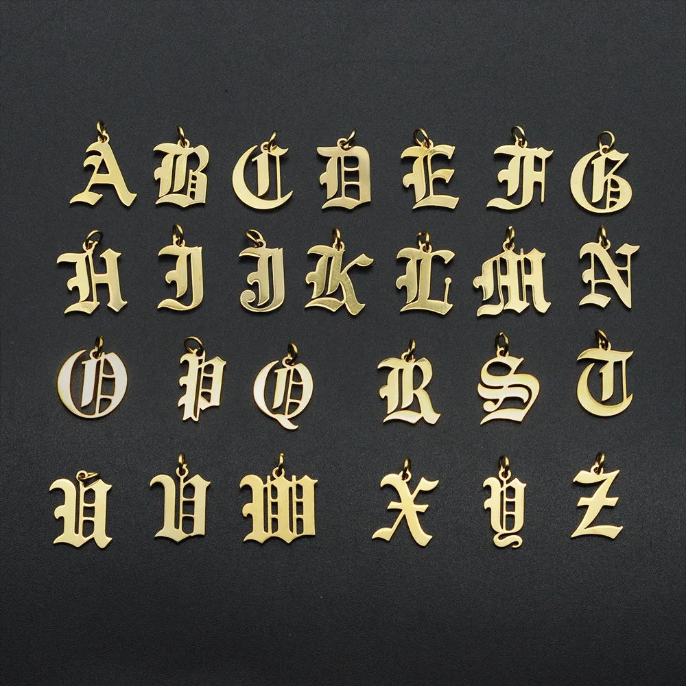 5pcs/lot Titanium steel Hollow Out A-Z 26 English Letter Charm Alphabet Pendant 19.5x14.5mm for DIY Handmade Necklace Making
5pcs/lot Titanium steel Hollow Out A-Z 26 English Letter Charm Alphabet Pendant 19.5x14.5mm for DIY Handmade Necklace Making