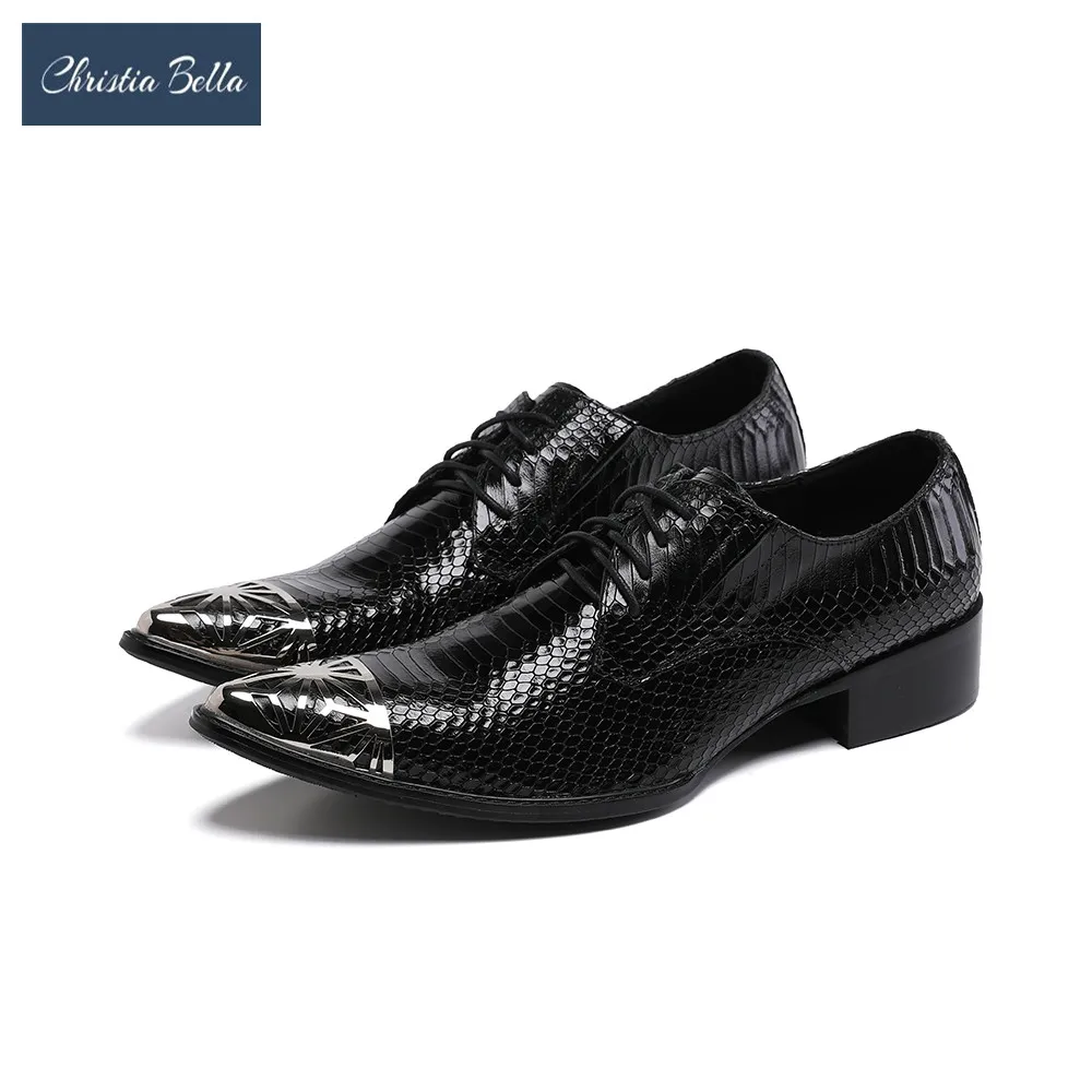 Christia Bella Italian Wedding Party Dress Shoes For Men Metal Pointed Toe Genuine Leather Oxford Shoes Lace Up Business Shoes
Christia Bella Italian Wedding Party Dress Shoes For Men Metal Pointed Toe Genuine Leather Oxford Shoes Lace Up Business Shoes
