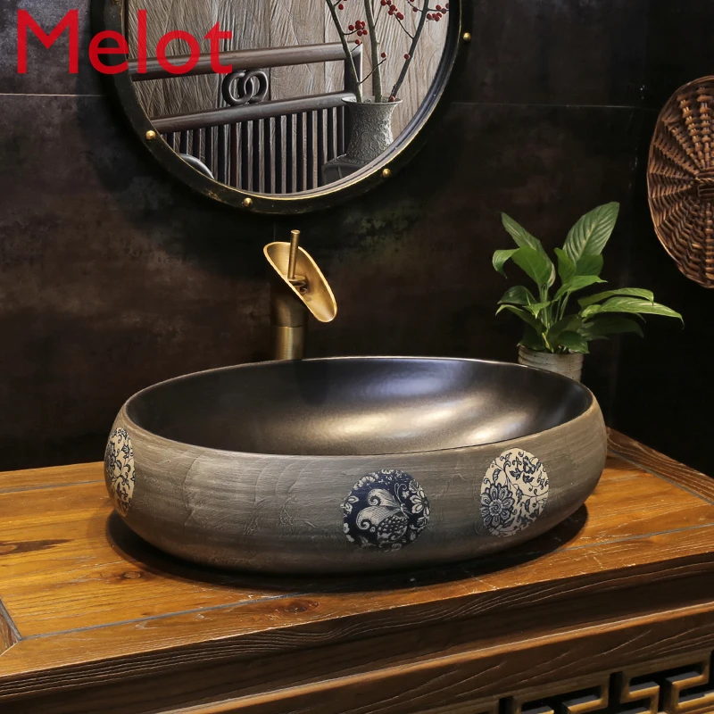 Blue and White Porcelain Table Basin Oval Art Wash Basin Chinese Household Ceramic Washbasin
Blue and White Porcelain Table Basin Oval Art Wash Basin Chinese Household Ceramic Washbasin