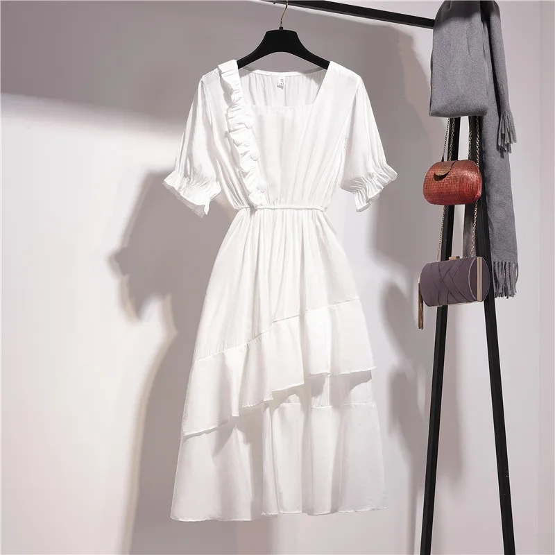 Short-sleeved Dress Women's 2020 Summer New Mid-length A-line White Dresses Women High Waist Temperament Elegant Dress Z1025
Short-sleeved Dress Women's 2020 Summer New Mid-length A-line White Dresses Women High Waist Temperament Elegant Dress Z1025