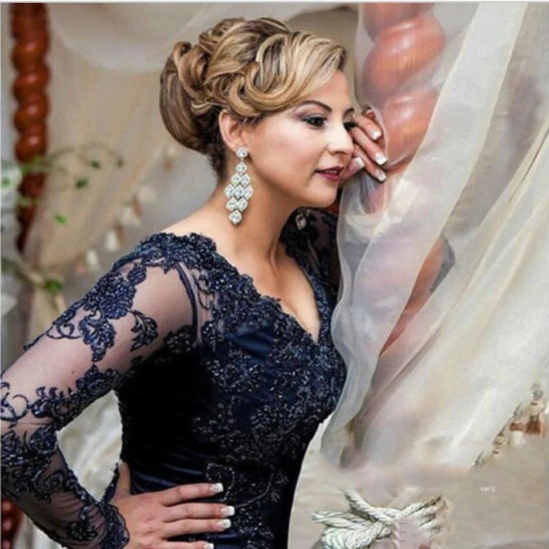 Charming Mermaid Mother of The Bride Dresses Lace Long Sleeve Wedding Party Gowns V-Neck Floor-Length Mother Dresses for Wedding
Charming Mermaid Mother of The Bride Dresses Lace Long Sleeve Wedding Party Gowns V-Neck Floor-Length Mother Dresses for Wedding