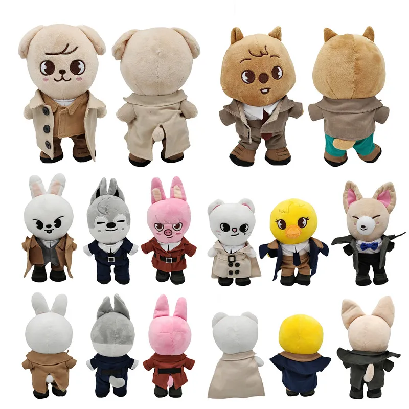 

2021 KPOP Skzoo Plush Toys Stray Kids Cartoon Stuffed Animal Plushies Doll Wolf Chan Leebit Fox.ny Jiniret Puppym Kids Fans Gift