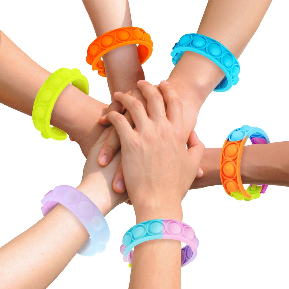 Pops Bubble Simple Dimple Anti Stress Toy Multicolor Luminous Wristband Sensory Decompression Toys for Fidget Children Adults 
Pops Bubble Simple Dimple Anti Stress Toy Multicolor Luminous Wristband Sensory Decompression Toys for Fidget Children Adults