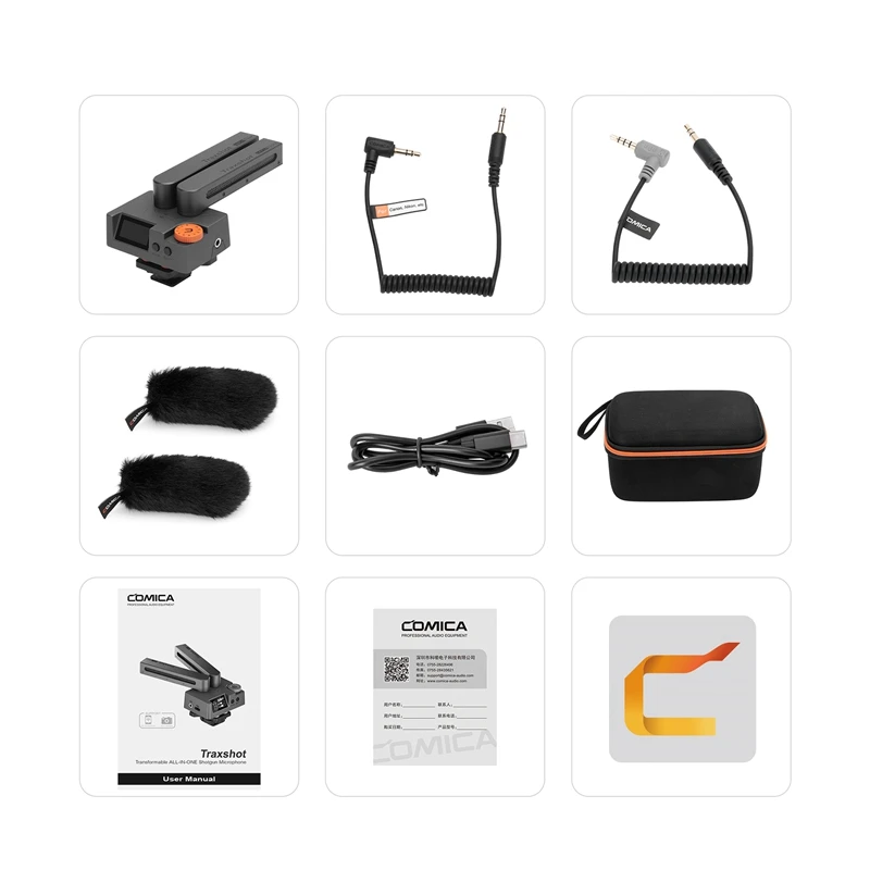 COMICA Traxshot SLR Microphone Radio Mic Mirrorless Camera Interview Microphone External Recording Microphone
COMICA Traxshot SLR Microphone Radio Mic Mirrorless Camera Interview Microphone External Recording Microphone