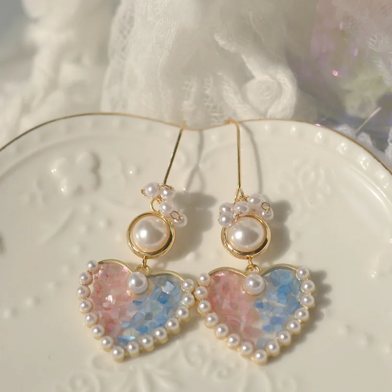 2020 New Women's Earrings Delicate Sweet Cute Heart Pearl Earrings for Women Bijoux Korean boucle Girls Gifts Jewelry Wholesale
2020 New Women's Earrings Delicate Sweet Cute Heart Pearl Earrings for Women Bijoux Korean boucle Girls Gifts Jewelry Wholesale