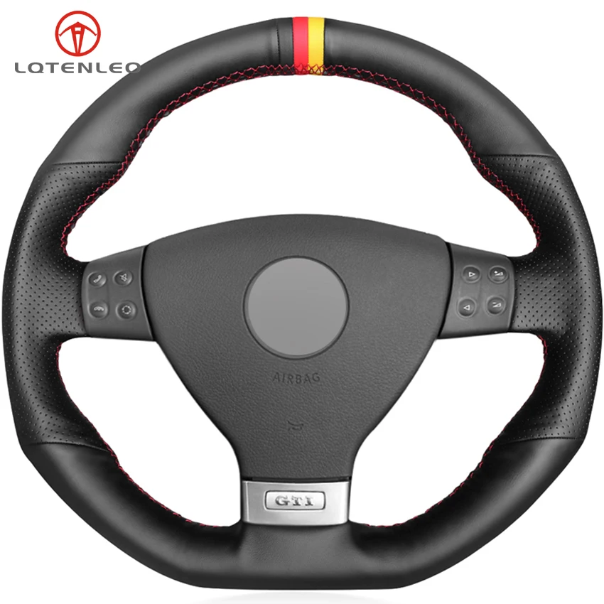 LQTENLEO Black Genuine Leather Car Steering Wheel Cover For Volkswagen Golf 5 Mk5 GTI VW Golf 5 R32 Passat R GT Jetta 5 Mk5 GLI
LQTENLEO Black Genuine Leather Car Steering Wheel Cover For Volkswagen Golf 5 Mk5 GTI VW Golf 5 R32 Passat R GT Jetta 5 Mk5 GLI