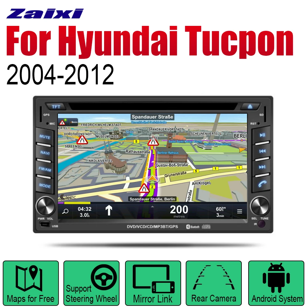 ZaiXi Android 2 Din Auto Radio DVD For Hyundai Tucpon 2004~2012 Car Multimedia Player GPS Navigation System Radio Stereo
ZaiXi Android 2 Din Auto Radio DVD For Hyundai Tucpon 2004~2012 Car Multimedia Player GPS Navigation System Radio Stereo