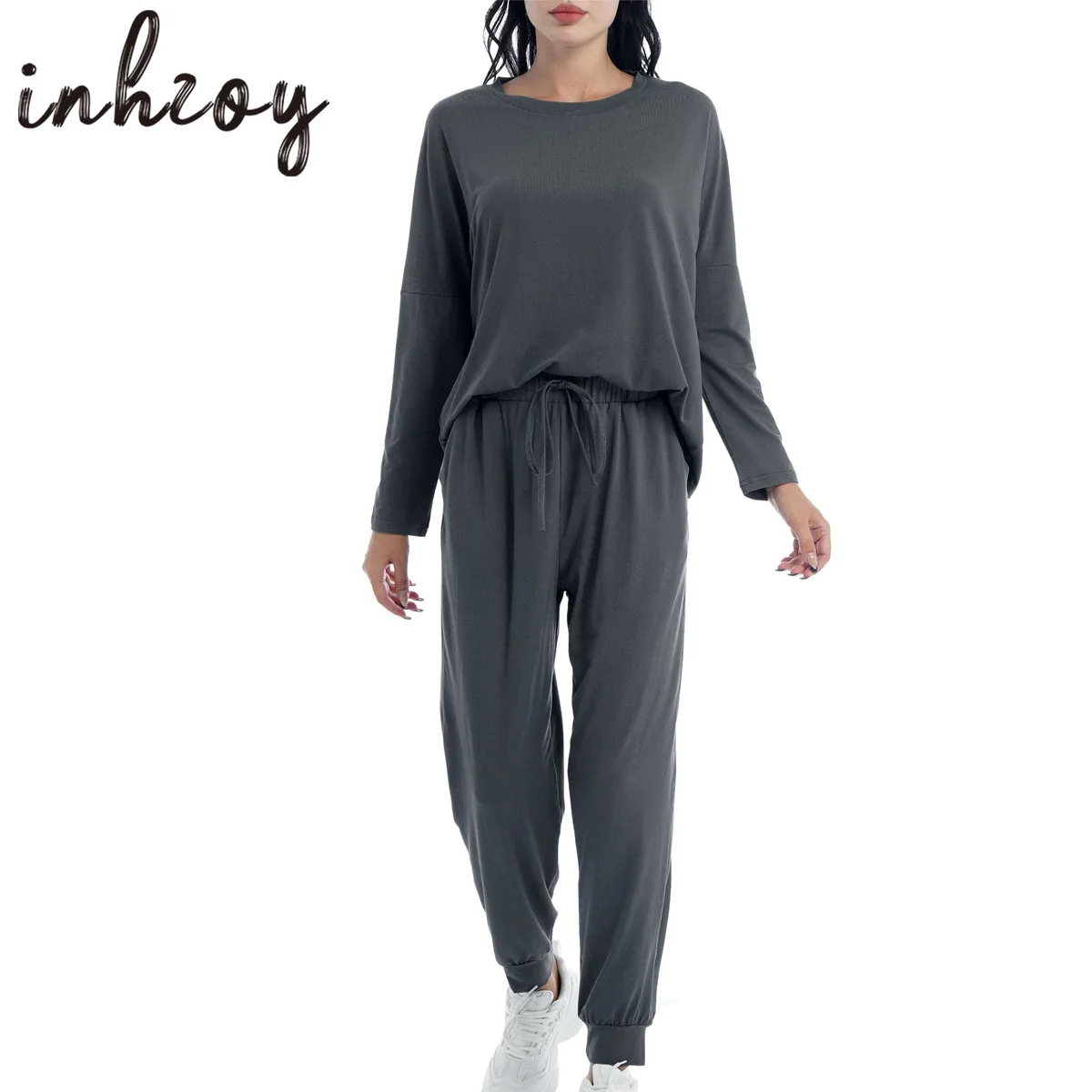 2Pcs Loungewear Women Pajama Set Jogger Suit Long Sleeve Round Neck Pants Sleepwear HomeWear
2Pcs Loungewear Women Pajama Set Jogger Suit Long Sleeve Round Neck Pants Sleepwear HomeWear