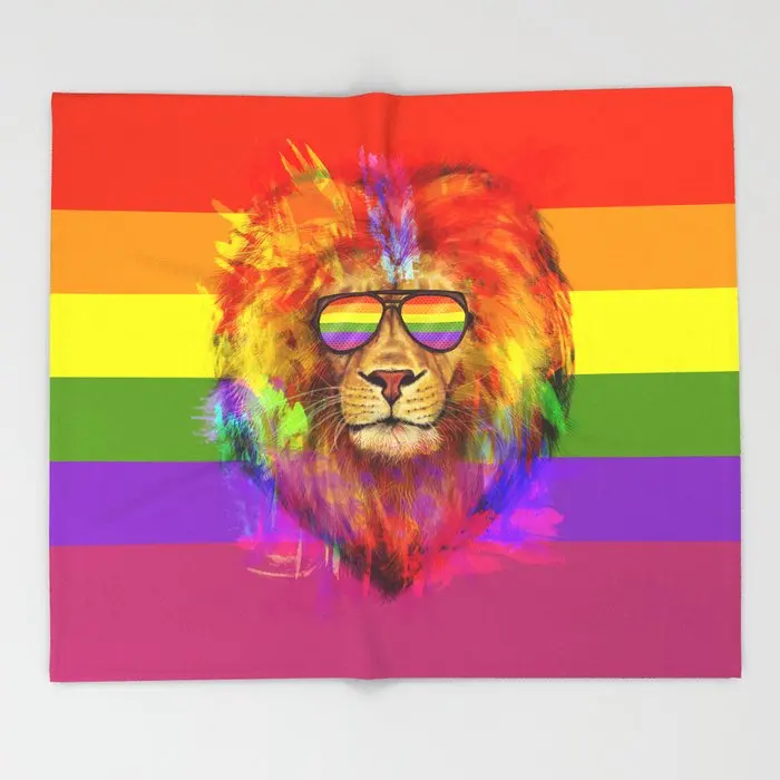 Lion Blanket Cute Design Rainbow Lion Pride Fleece Blankets and Throw Blanket for Beds Christmas Decorations for Home 150X200
Lion Blanket Cute Design Rainbow Lion Pride Fleece Blankets and Throw Blanket for Beds Christmas Decorations for Home 150X200