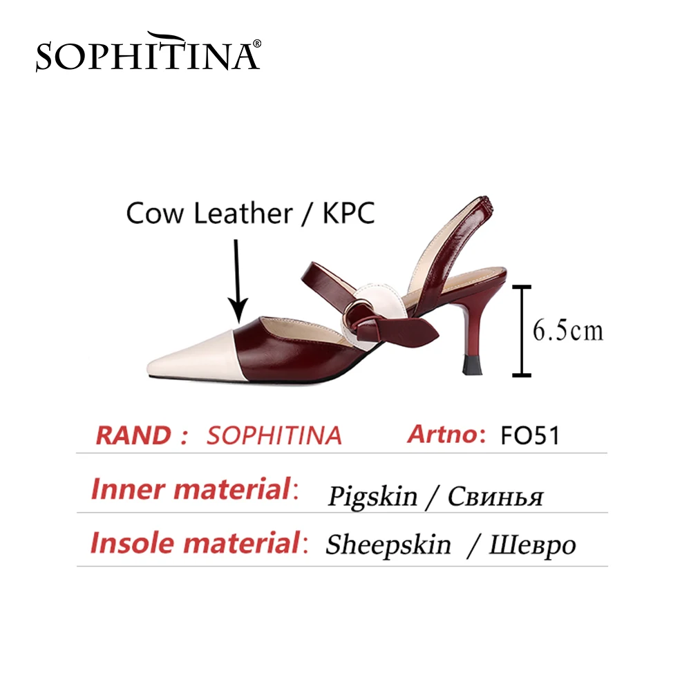 SOPHITINA Retro Style Female Thin Cat Heel Shoes Women Genuine Leather Narrow Band Dress High Quality Summer Pointed Toe FO51
SOPHITINA Retro Style Female Thin Cat Heel Shoes Women Genuine Leather Narrow Band Dress High Quality Summer Pointed Toe FO51