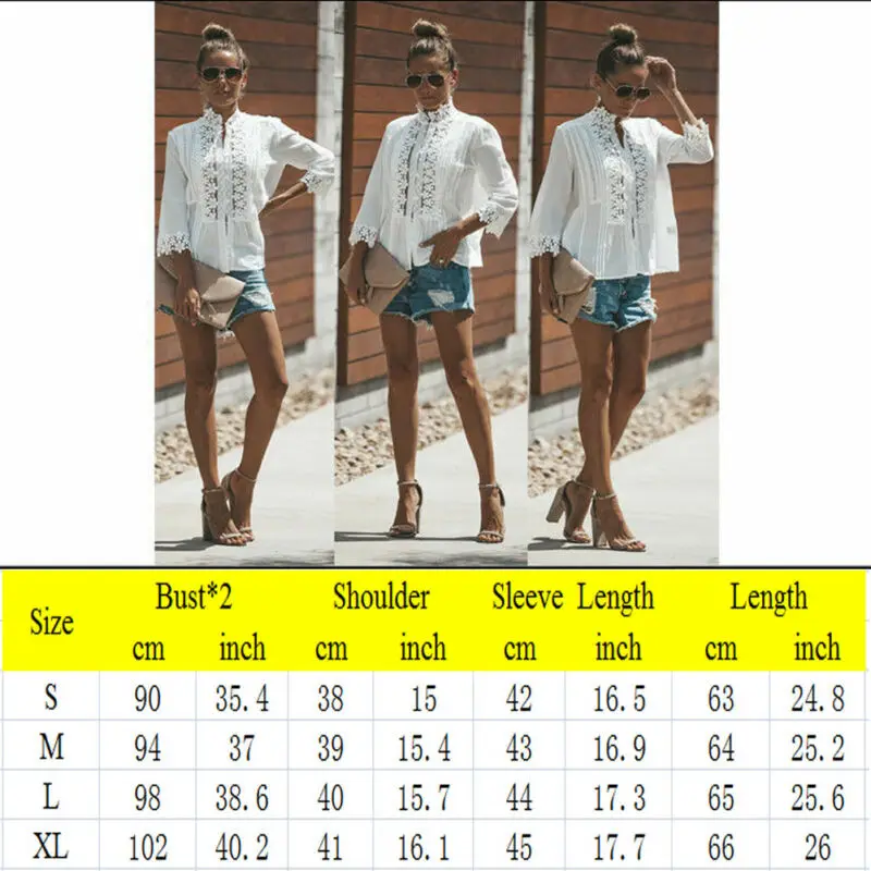 Meihuida Women Boho Long Sleeve Floral Lace White Blouses Hollow out Flore Three Quarter Sleeve Beach Elegant Shirt Tops
Meihuida Women Boho Long Sleeve Floral Lace White Blouses Hollow out Flore Three Quarter Sleeve Beach Elegant Shirt Tops