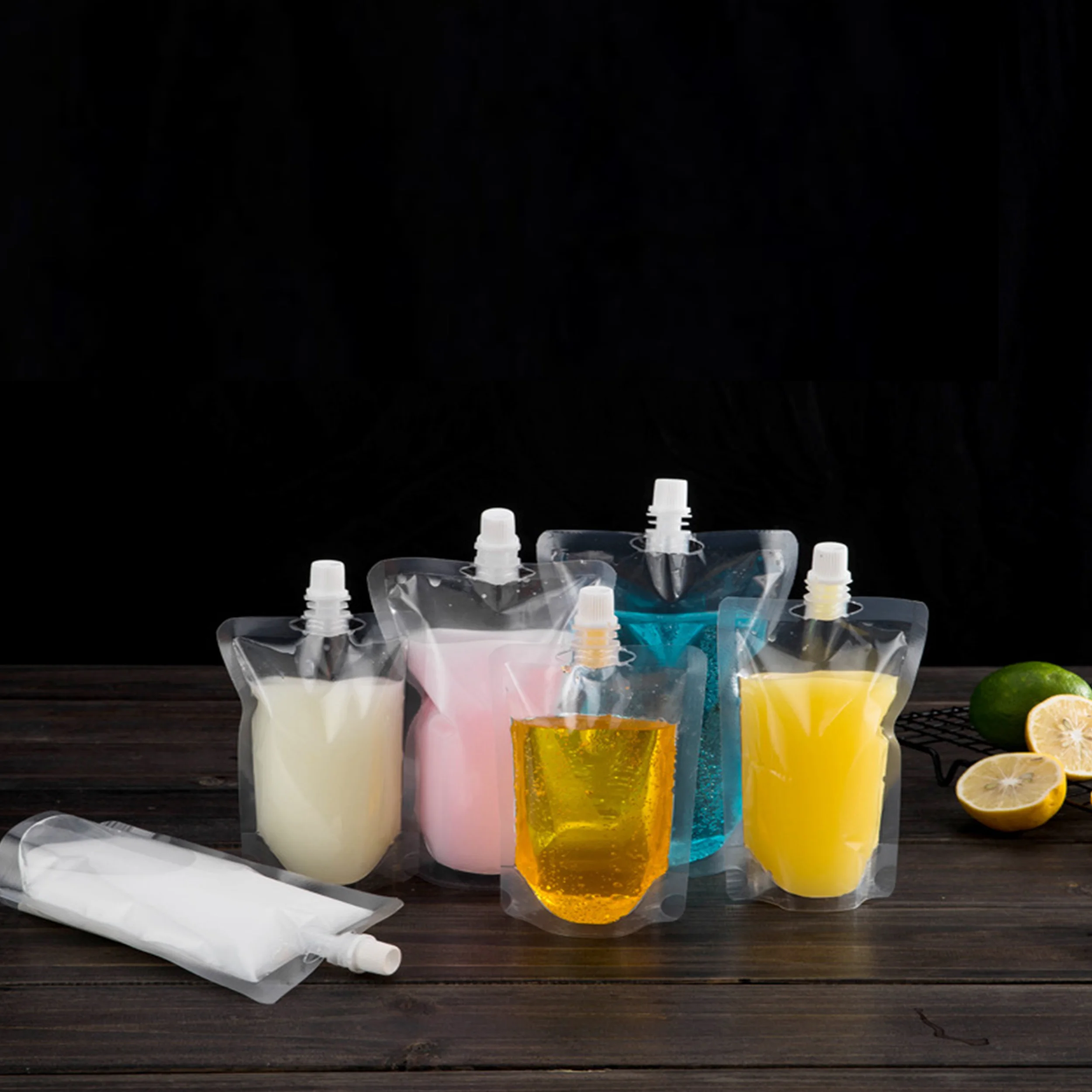 Eco Plastic Drink Packaging Bags Stand Up Spout Pouches Outdoor Camping Juice Coffee Storage Bags 50pcs/pack With Free Funnel
Eco Plastic Drink Packaging Bags Stand Up Spout Pouches Outdoor Camping Juice Coffee Storage Bags 50pcs/pack With Free Funnel