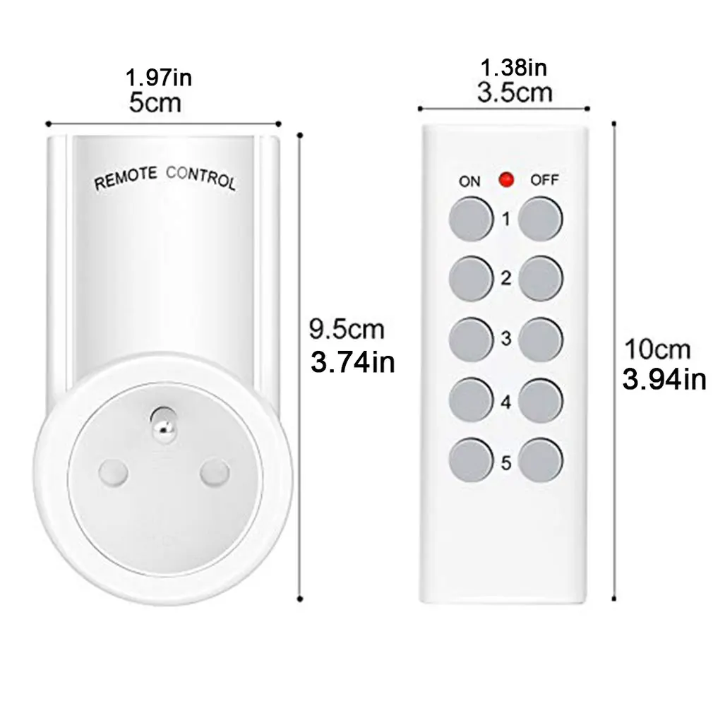 Set Of 5 Programmable Remote Receptacle Kyg Wireless Home Automation Receptacle Two Remotes And Four Batteries Included
Set Of 5 Programmable Remote Receptacle Kyg Wireless Home Automation Receptacle Two Remotes And Four Batteries Included