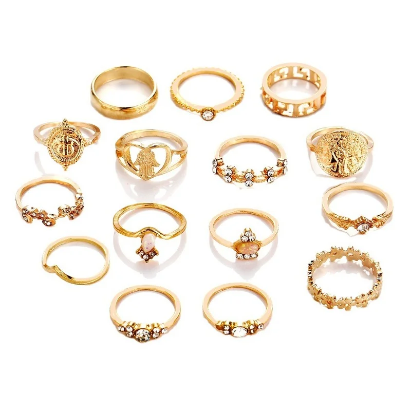 Unisex 15 Pieces/set of Medium Ring Gift Hip Hop Style Set Retro Punk Boho Ring Ring Jewelry Love Ring Jewelry luxury rings
Unisex 15 Pieces/set of Medium Ring Gift Hip Hop Style Set Retro Punk Boho Ring Ring Jewelry Love Ring Jewelry luxury rings