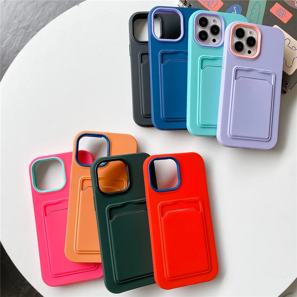Card holder wallet Soft shockproof silicone Phone case for iPhone 13 12 11 Pro Max 7 8 Plus XR X XS 12Pro Anti-fall buffer Cover
Card holder wallet Soft shockproof silicone Phone case for iPhone 13 12 11 Pro Max 7 8 Plus XR X XS 12Pro Anti-fall buffer Cover