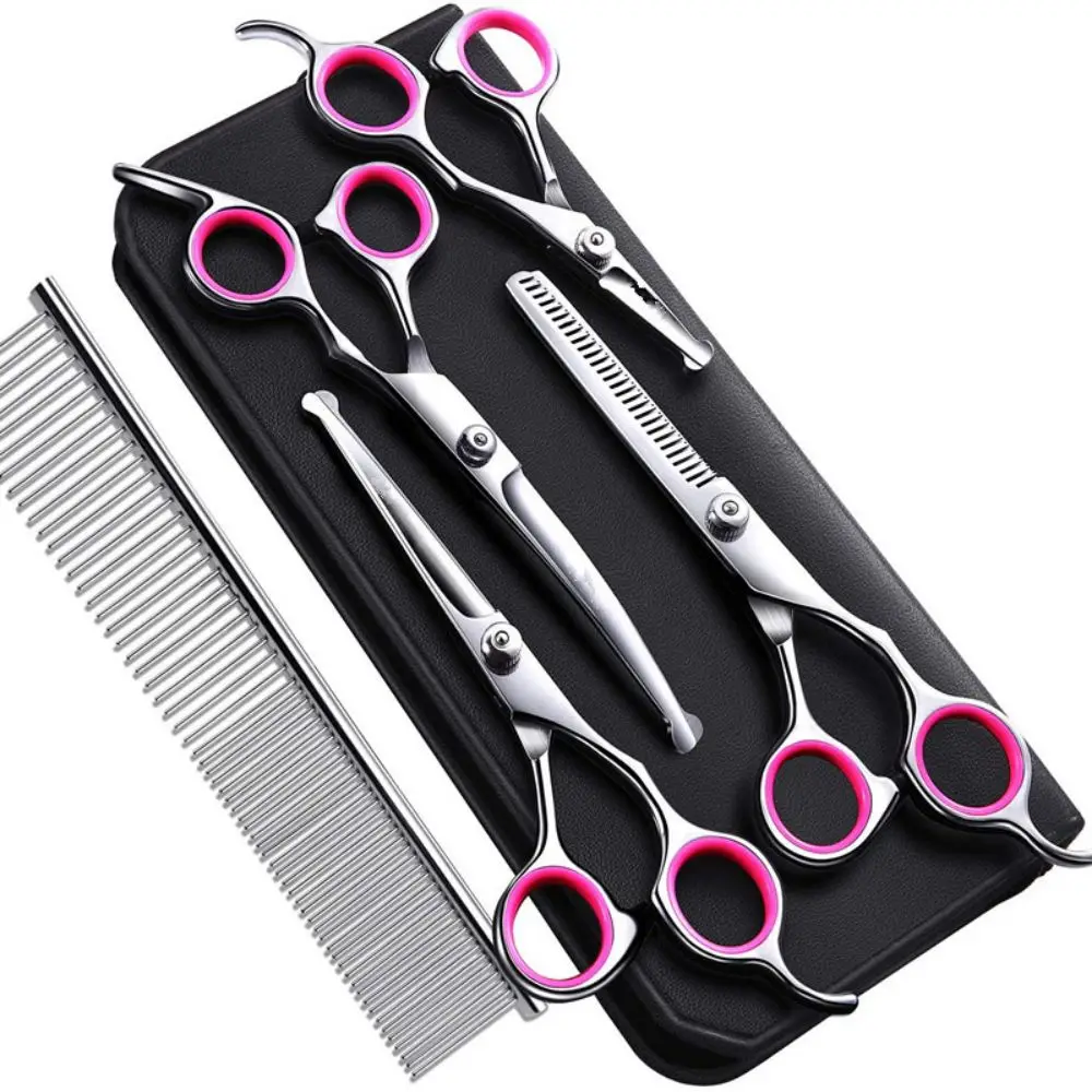 Realtop Hair Scissors 4CR Stainless Steel Safety Round Tip Dog Grooming Scissors Heavy Duty Titanium Coated Pet Grooming Scissor
Realtop Hair Scissors 4CR Stainless Steel Safety Round Tip Dog Grooming Scissors Heavy Duty Titanium Coated Pet Grooming Scissor